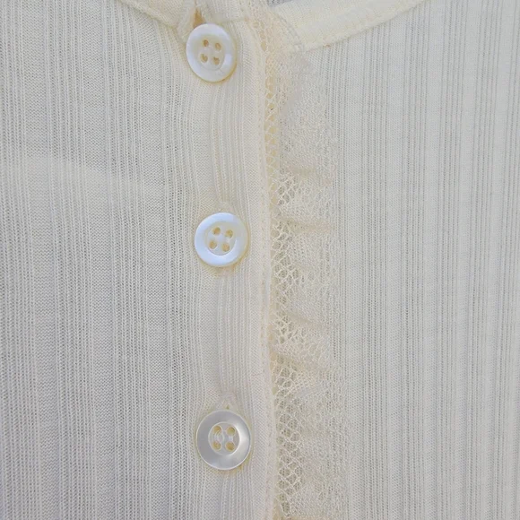 Vintage La Perla Joelle Cream Ribbed Loungewear Slip | Size Small NWOT - Picture 4 of 14